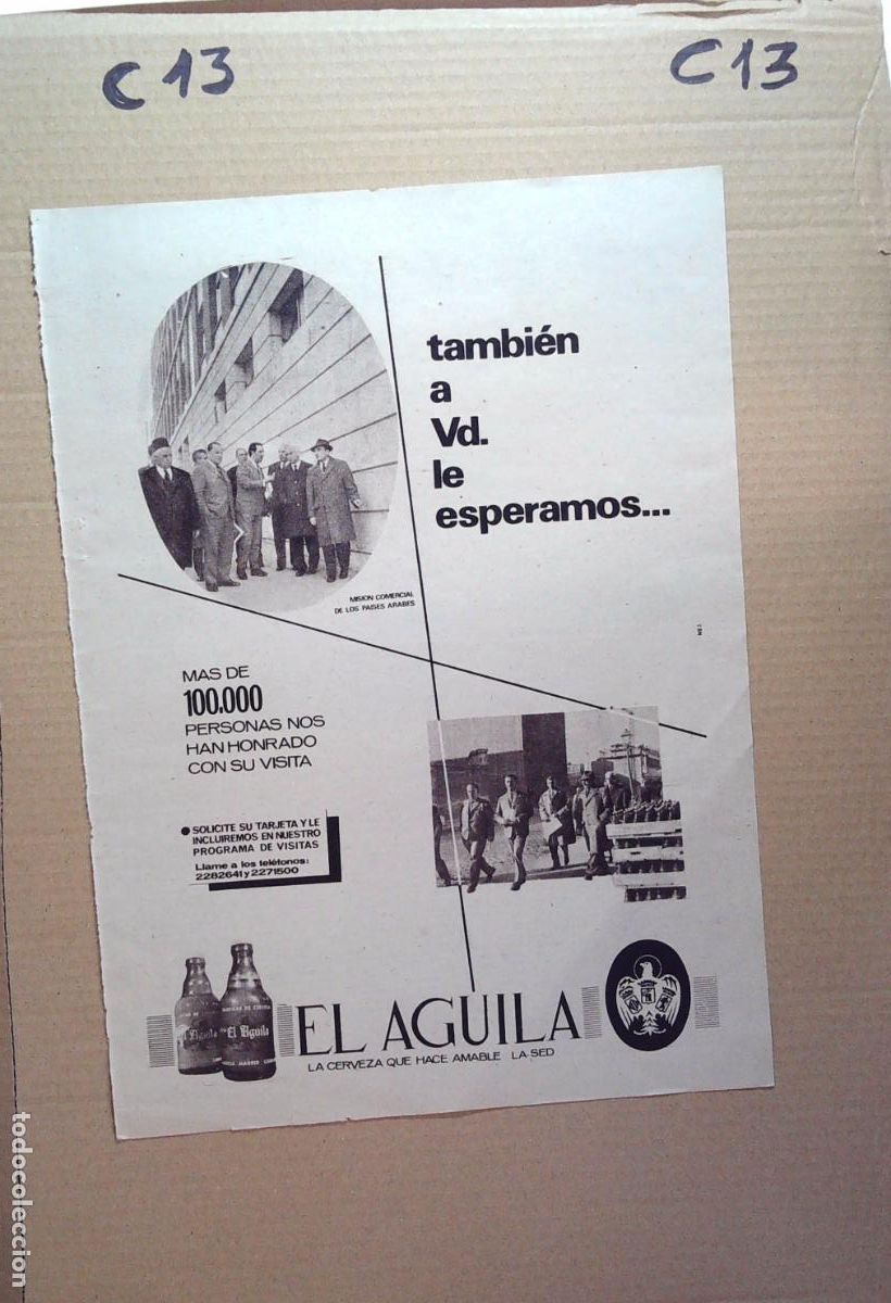 Coleccionismo de Revistas y Peri&oacute;dicos: CERVEZAS EL AGUILA 1965 CERVEZA