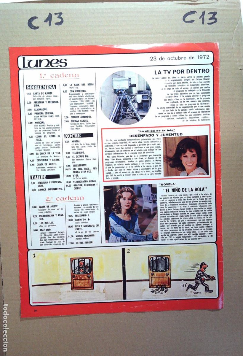 Coleccionismo de Revistas y Peri&oacute;dicos: MARY TYLER MOORE LA CHICA DE LA TELE MARIBEL MARTIN EL NI&Ntilde;O DE LA BOLA