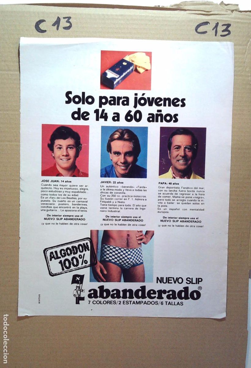 Coleccionismo de Revistas y Peri&oacute;dicos: ABANDERADO terlennka calzoncillos publicidad