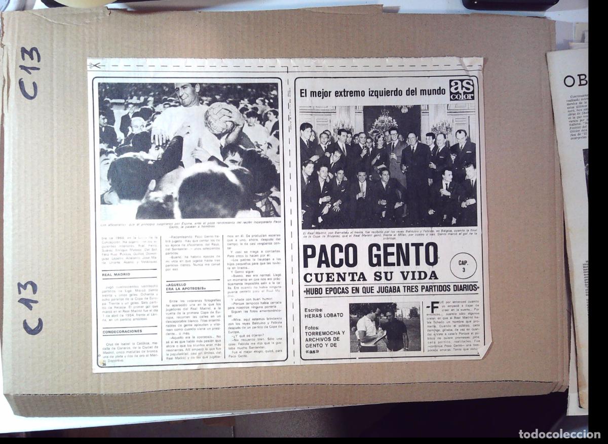 Collezionismo di Riviste e Giornali: PACO GENTO REAL MADRID SU VIDA EN AS CAPITULO 3
