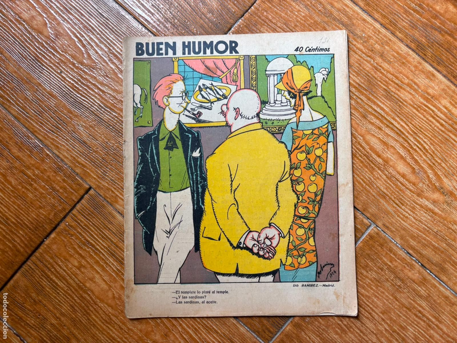 Coleccionismo de Revistas y Peri&oacute;dicos: BUEN HUMOR N&ordm; 131 - 1 DE JUNIO 1924 CON ILUSTRACIONES DE HUMOR REVISTA COMICO SATIRICA