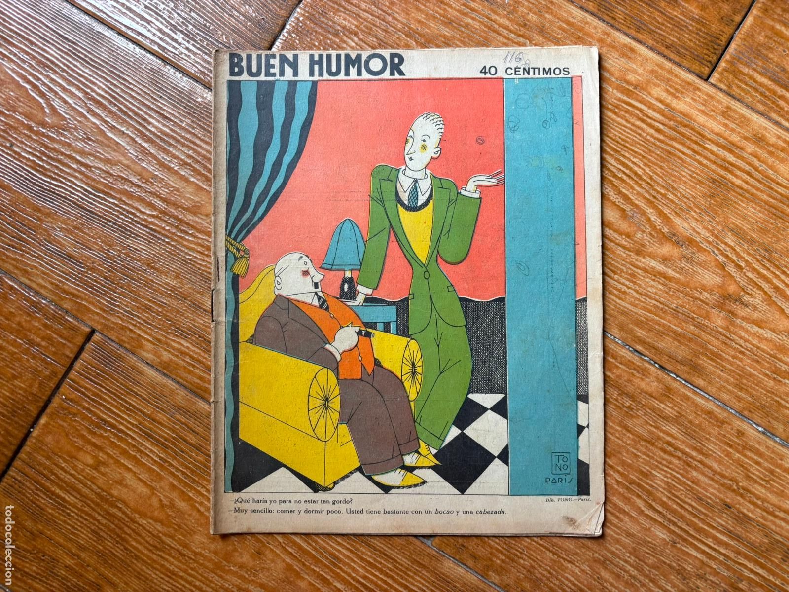 Coleccionismo de Revistas y Peri&oacute;dicos: BUEN HUMOR N&ordm; 116 - 17 DE FEBRERO 1924 CON ILUSTRACIONES DE HUMOR REVISTA COMICO SATIRICA