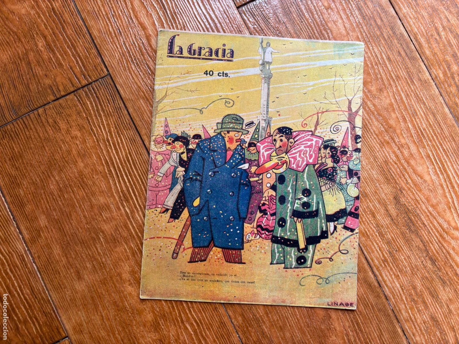Coleccionismo de Revistas y Peri&oacute;dicos: LA GRACIA N&ordm; 12 - 28 DE FEBRERO 1924 CON ILUSTRACIONES DE HUMOR REVISTA COMICO SATIRICA