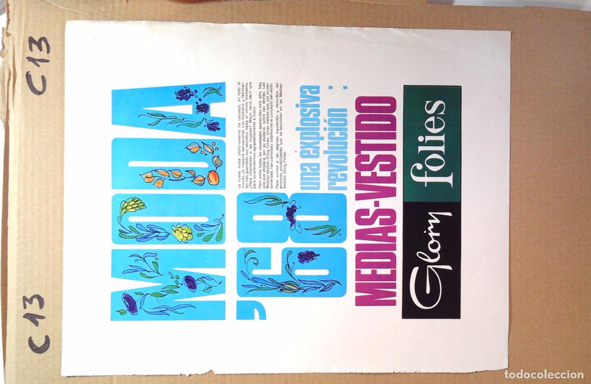 Coleccionismo de Revistas y Peri&oacute;dicos: GLORY MEDIAS GACELA ANUNCIO PUBLICIDAD