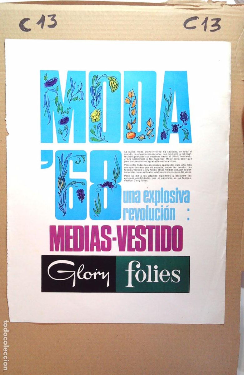 Coleccionismo de Revistas y Peri&oacute;dicos: GLORY MEDIAS GACELA ANUNCIO PUBLICIDAD