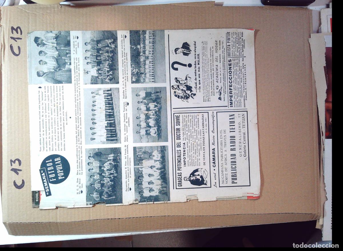 Coleccionismo de Revistas y Peri&oacute;dicos: FUTBOL POPULAR EL RAYO VALLECANO GRAN VIA DE BARCELONA REAL MADRID 1948