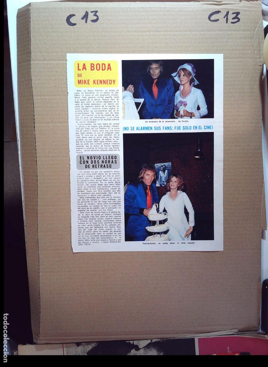 Coleccionismo de Revistas y Peri&oacute;dicos: MIKE KENNEDY DE LOS BRAVOS LA BODA