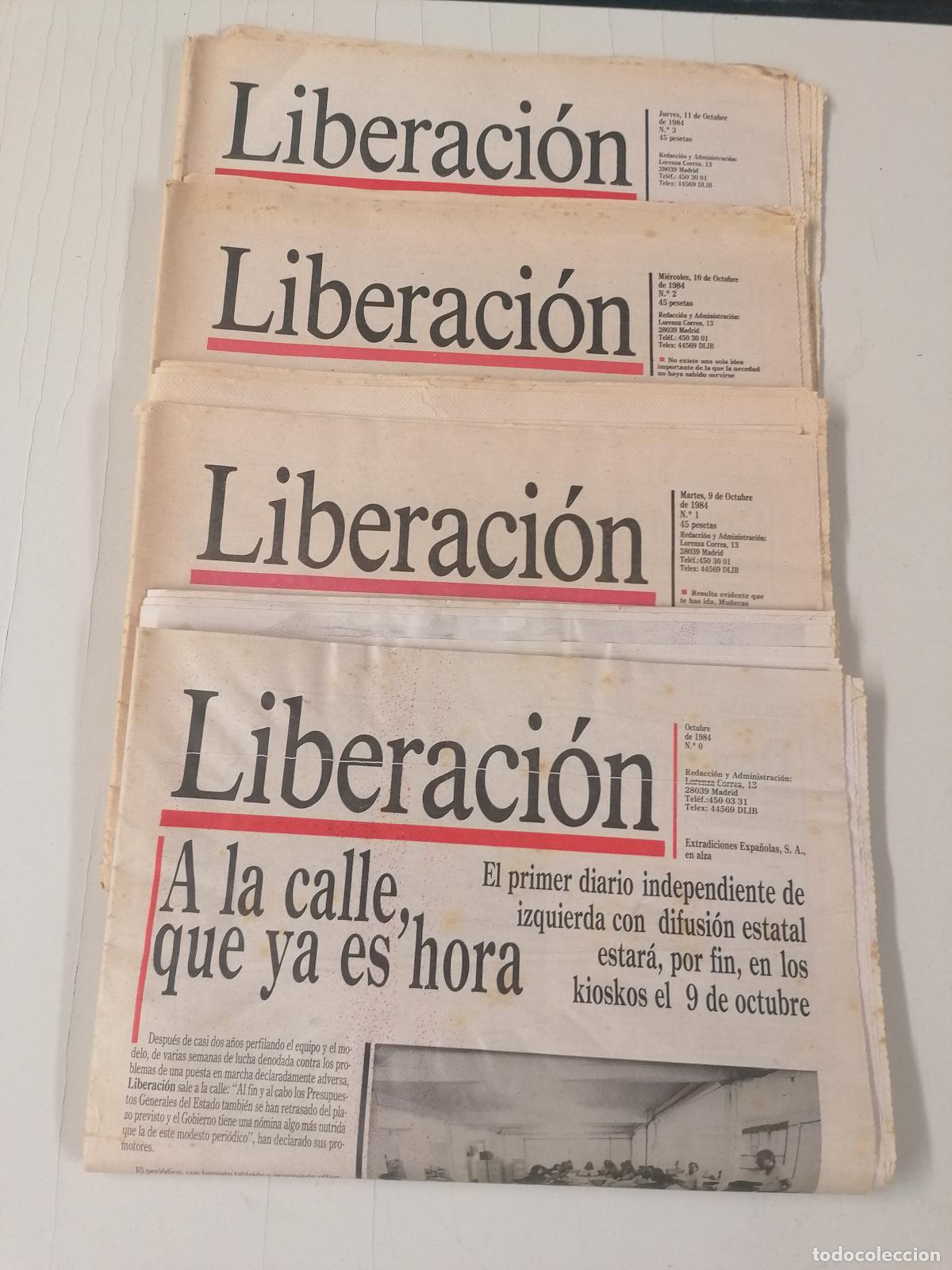 Sammeln von Zeitschriften und Zeitungen: LIBERACI&Oacute;N - PERI&Oacute;DICO - 4 EJENMPLARRES - N&ordm;s 0-1-2-3 - 1984 - 40 X 30 CMS. BUEN ESTADO
