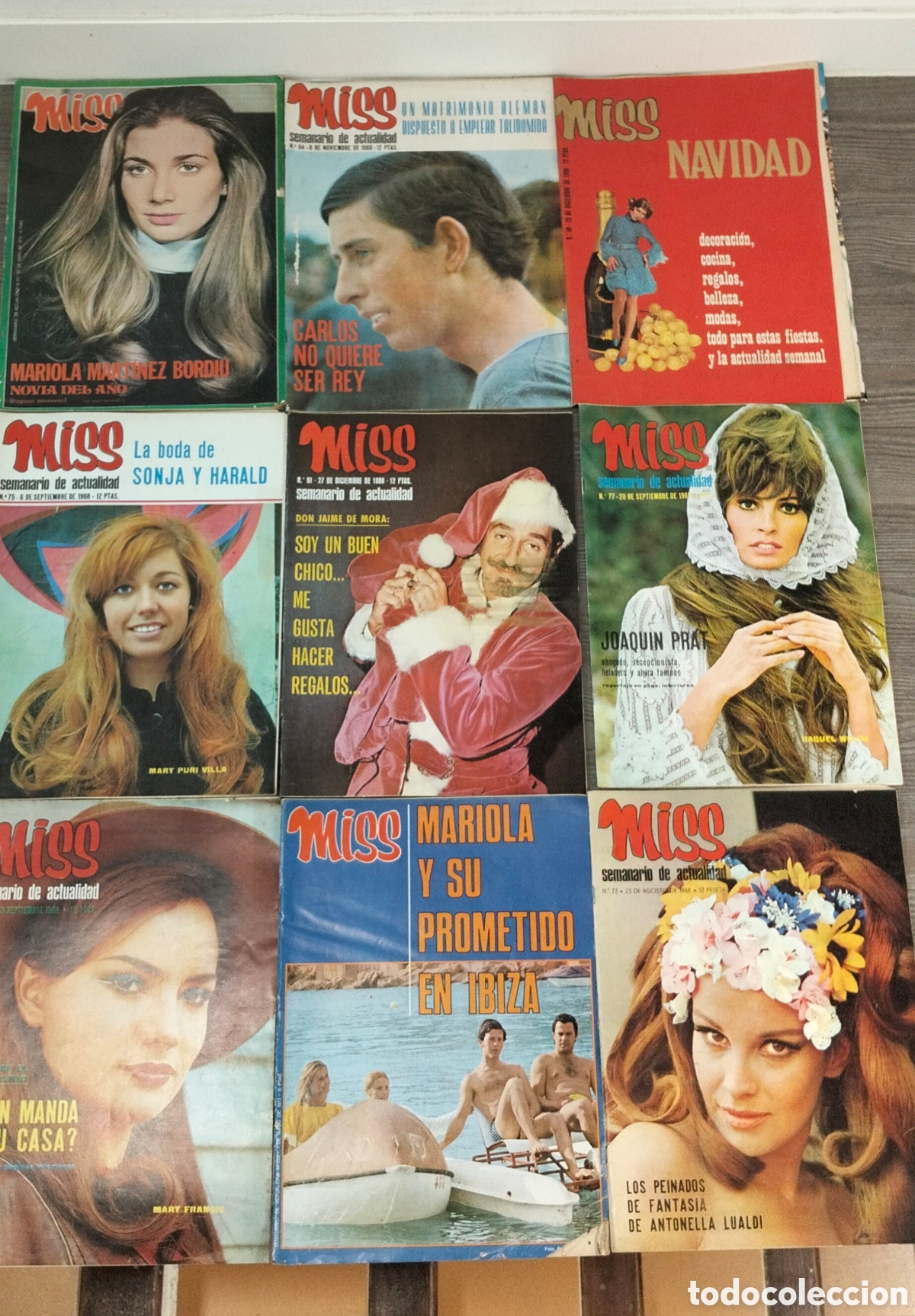 Coleccionismo de Revistas y Peri&oacute;dicos: Lote 9 revistas miss a&ntilde;os 70