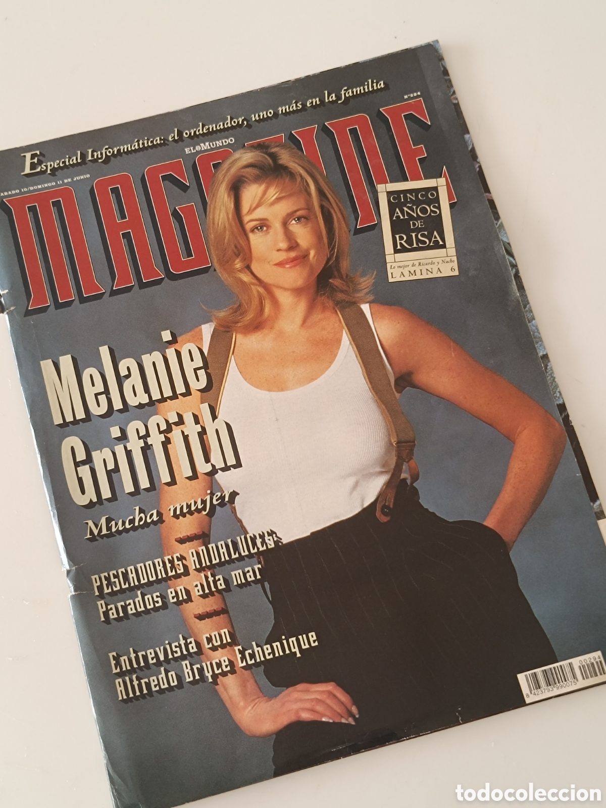 Coleccionismo de Revistas y Peri&oacute;dicos: Magazine El Mundo Melanie Griffith n&deg;294 a&ntilde;o 1995