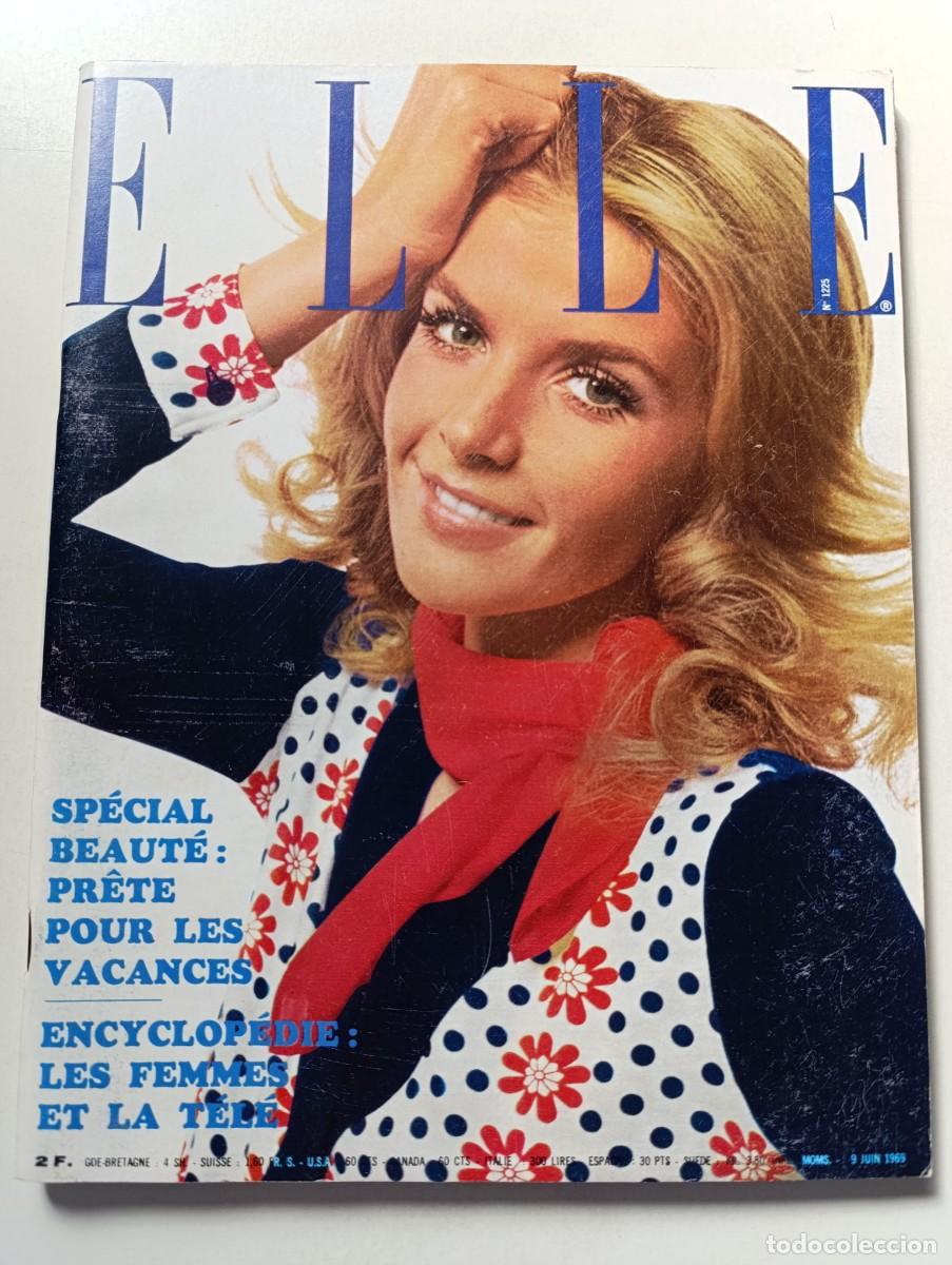 Coleccionismo de Revistas y Peri&oacute;dicos: Revista ELLE n&ordm; 1225 Georges Moustaki Jeanne Moreau Grace Kelly Sophia Loren Hair MODA Patrones Gina