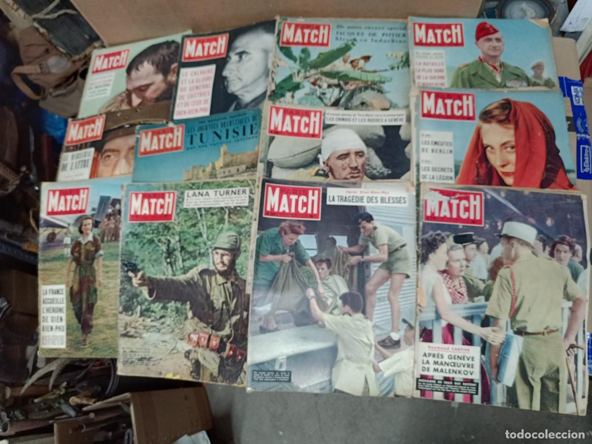 Coleccionismo de Revistas y Peri&oacute;dicos: LOTE 12 ANTIGUAS REVISTAS PARIS MATCH A&Ntilde;OS 50, INDOCHINA DIEN BIEN PU CUBA VIETNAM FRANCIA TUNEZ P24