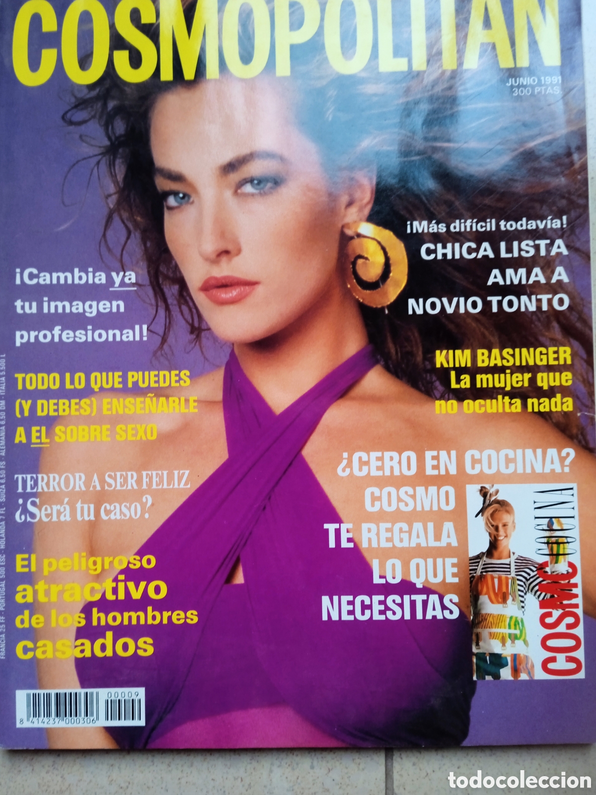 Collection Magazines and Newspapers: Revista Cosmopolitan junio 1991 portada Tatiana Patitz - Jimmy Smits