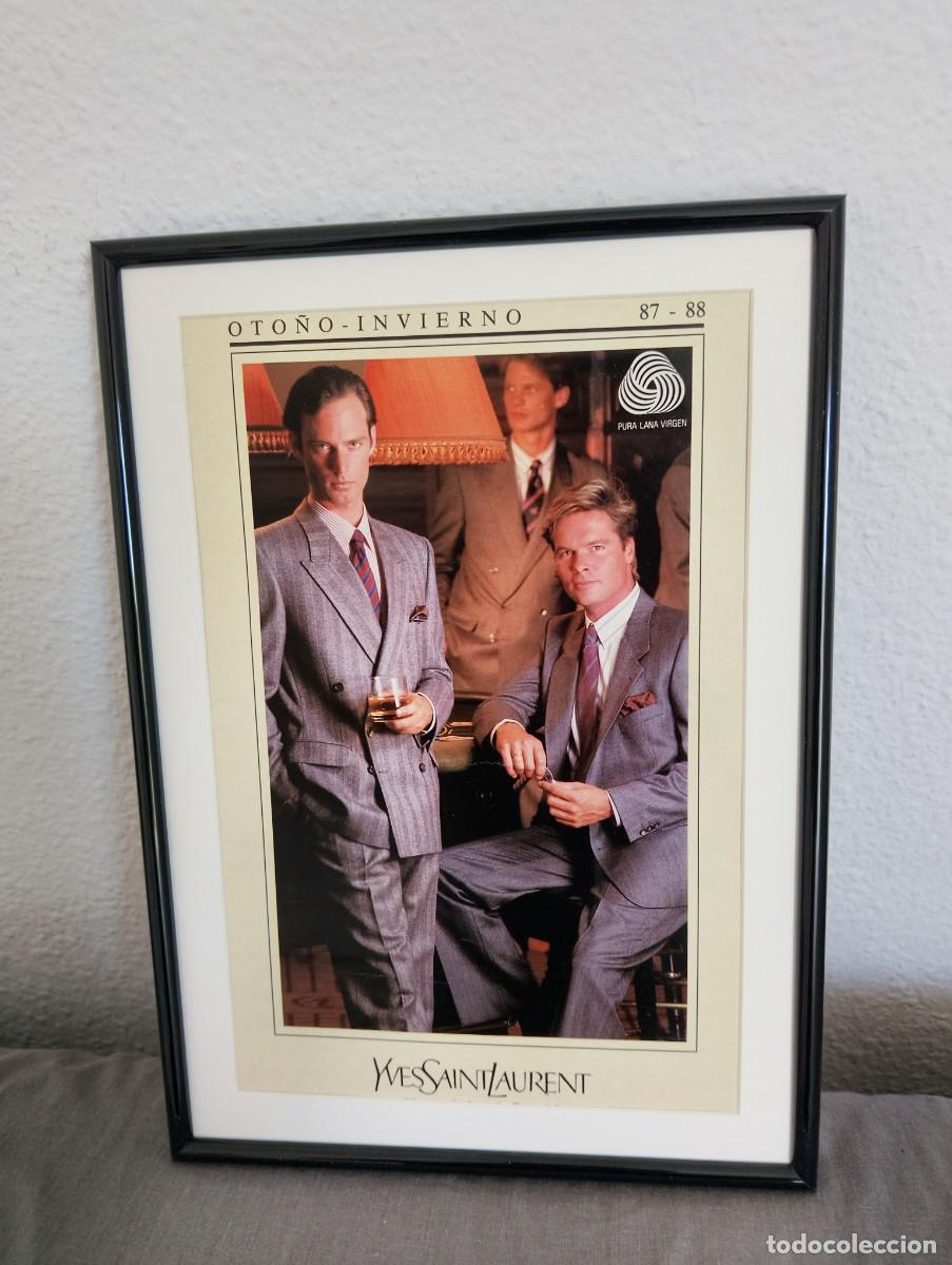 Collectionnisme de Revues et Journaux: Yves Saint Laurent moda masculina cuadro publicidad a&ntilde;os 80
