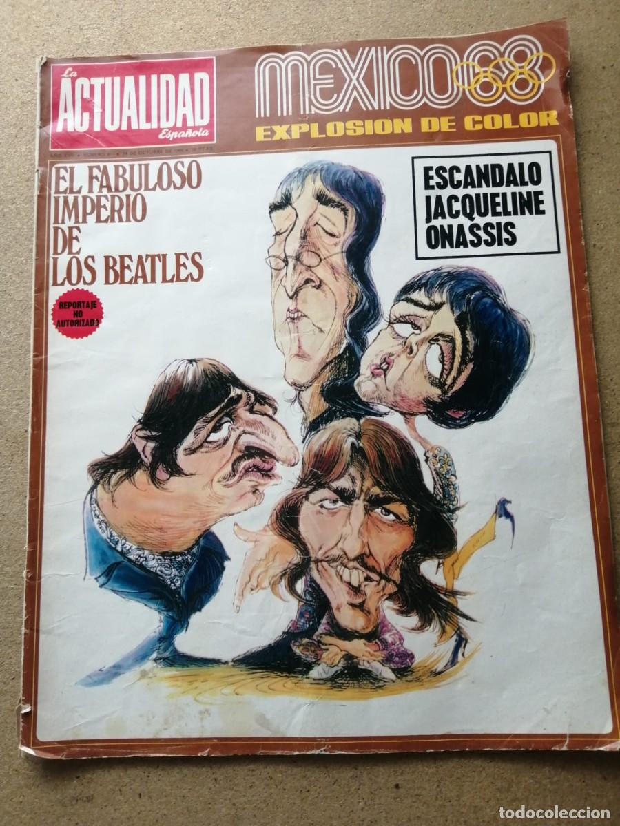 Coleccionismo de Revistas y Peri&oacute;dicos: LA ACTUALIDAD ESPA&Ntilde;OLA (NUMERO 877) EL FABULOSO IMPERIO DE LOS BEATLES - MEXICO 68