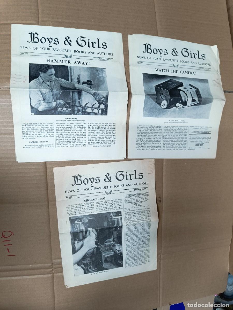 Coleccionismo de revistas y peri&oacute;dicos: LOTE DE 2 ANTIGUAS REVISTAS BOYS AND GIRLS , 135, 143 Y 144 , GRAN BRETA&Ntilde;A -P24