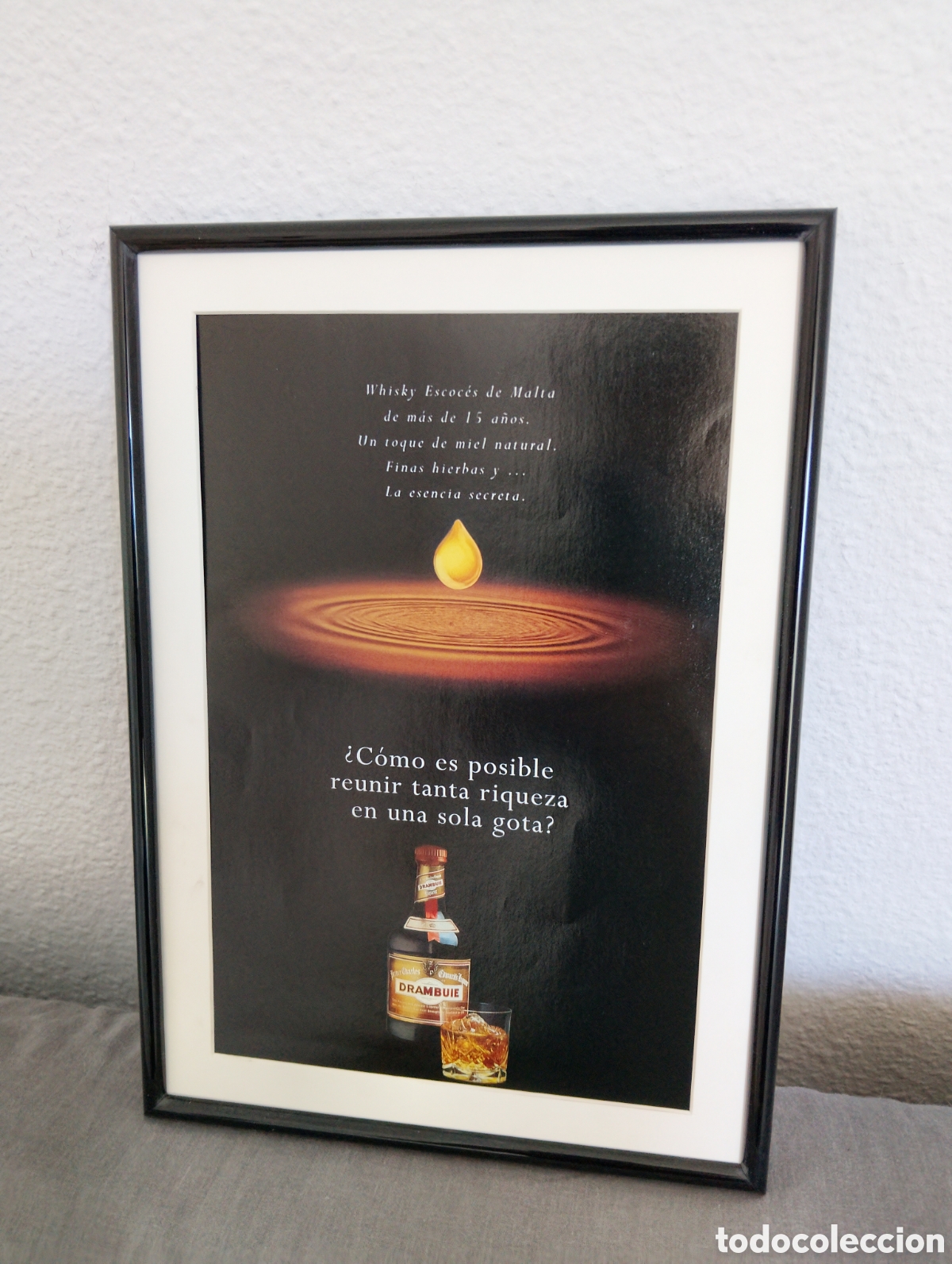 Coleccionismo de revistas y peri&oacute;dicos: Drambuie licor de whisky cuadro publicidad vintage a&ntilde;os 80 bar