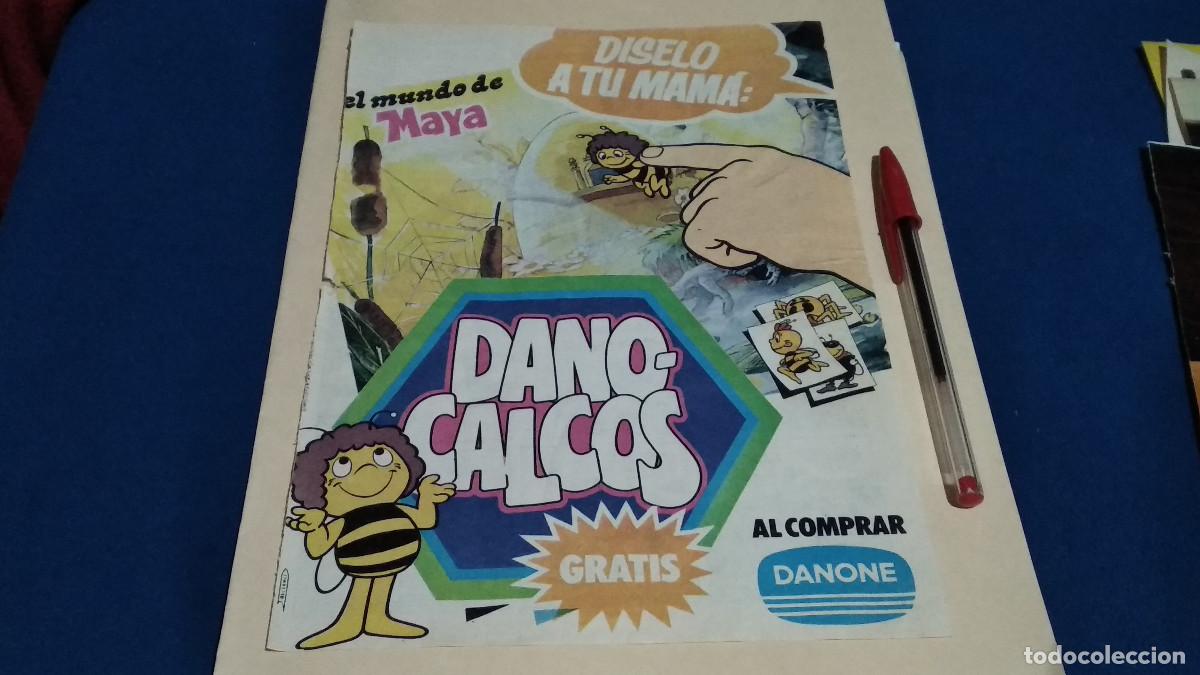 Coleccionismo de Revistas y Peri&oacute;dicos: Anuncio - Publicidad de Revista HOJA -DANONE - DANO CALCOS ABEJA MAYA - 1980
