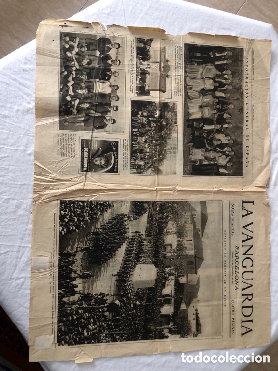 Collezionismo di Riviste e Giornali: Exemplar de La Vanguardia del 27 de Noviembre 1931
