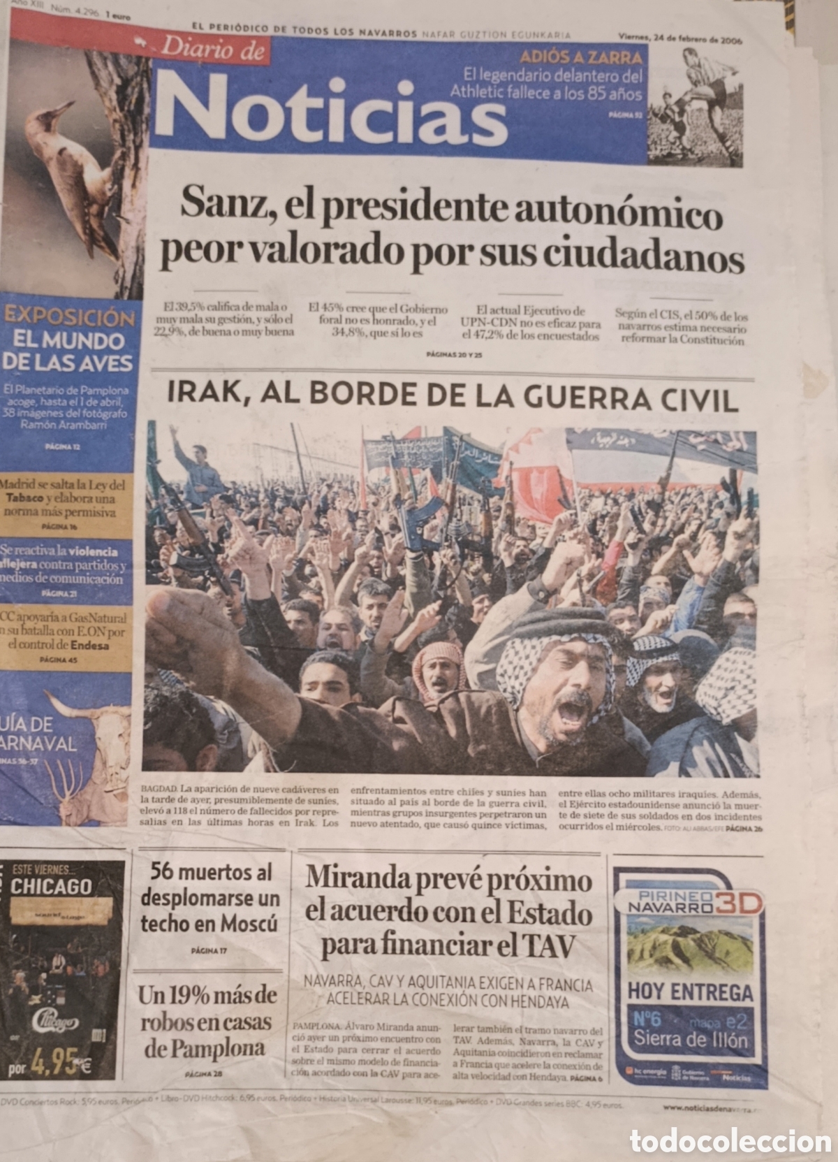 Coleccionismo de Revistas y Peri&oacute;dicos: Peri&oacute;dico Diario de Noticias - 24 de febrero de 2006