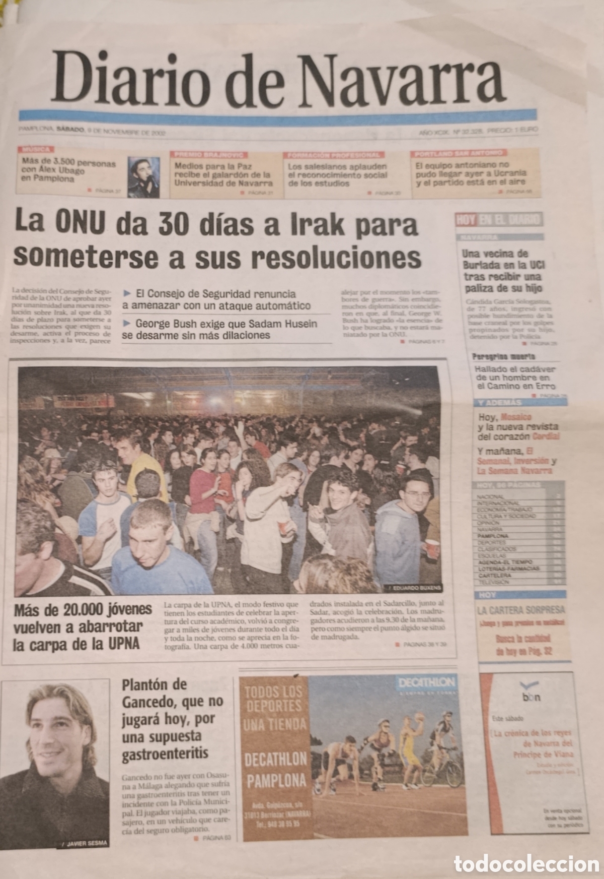 Coleccionismo de Revistas y Peri&oacute;dicos: Diario de navarra 2002