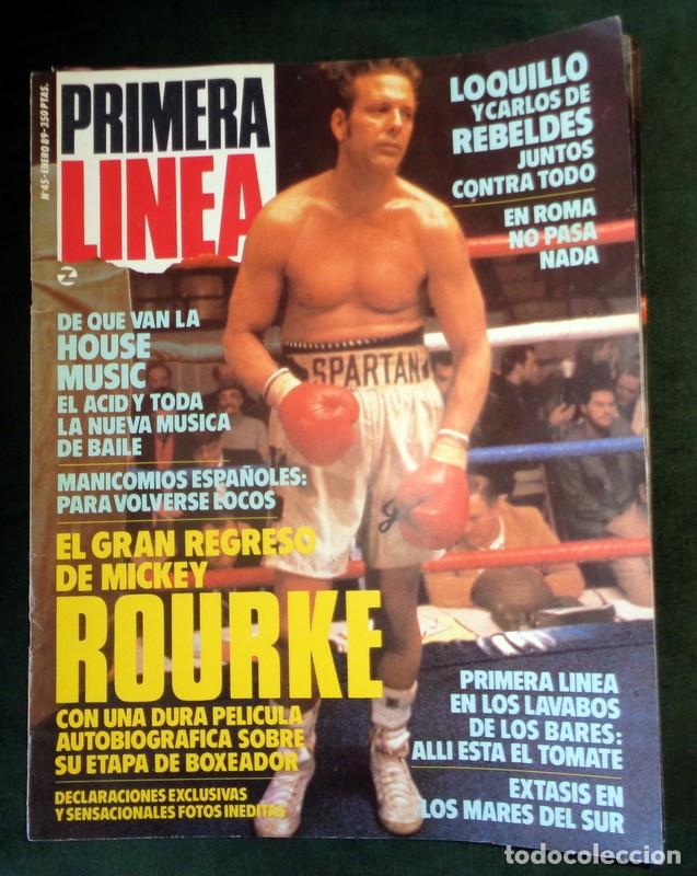 Collectionnisme de Revues et Journaux: REVISTA PRIMERA LINEA N&ordm;45 Enero 1989. AMPLIO REPORTAJE LOQUILLO CARLOS SEGARRA LOS REBELDES. ROURKE