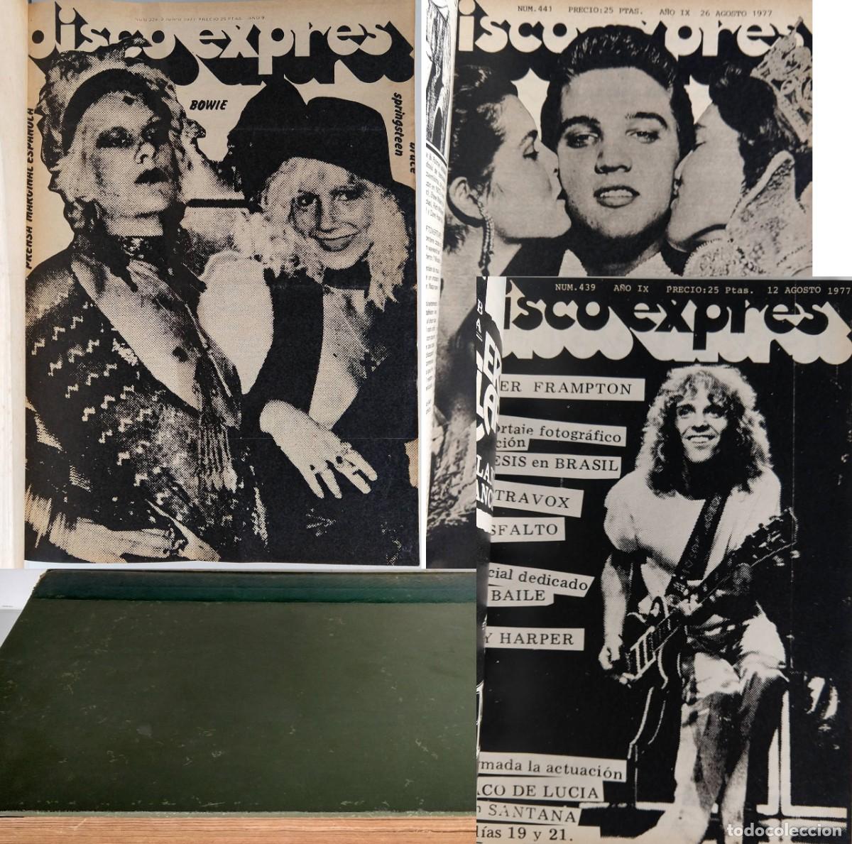 Colecionismo de Revistas e Jornais: DISCO EXPRESS &ndash; 1977 a&ntilde;o completo &ndash; Retapado lomo piel