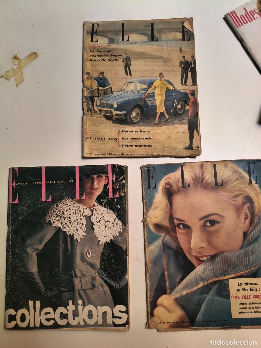 Coleccionismo de Revistas y Peri&oacute;dicos: Tres Revistas Francesas Elle Vintage
