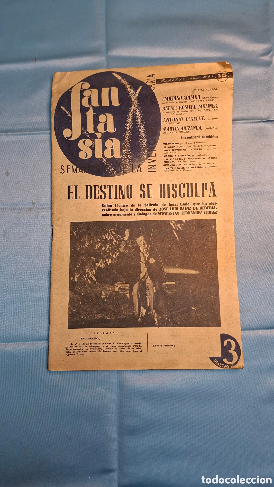 Coleccionismo de revistas y peri&oacute;dicos: Revista Fantas&iacute;a n&uacute;mero 15 Madrid 1945