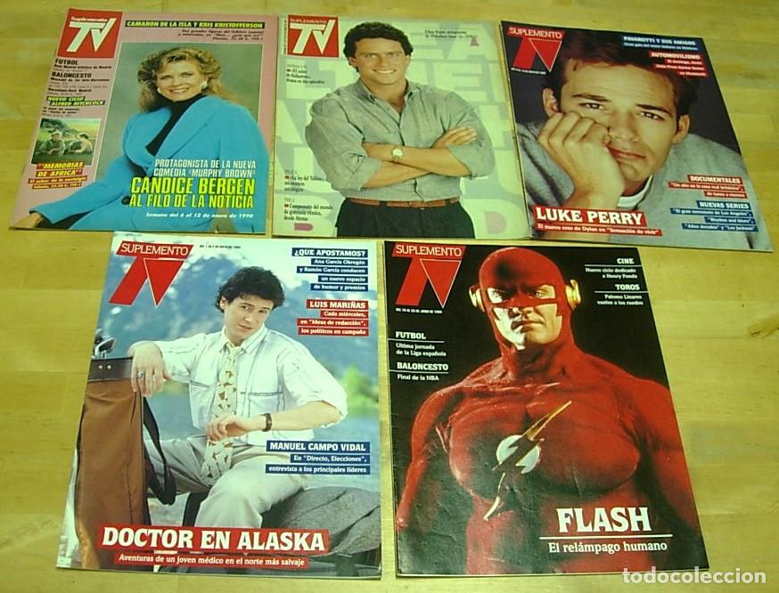 Collezionismo di Riviste e Giornali: Lote 5 Revistas SUPLEMENTO TV 1990-1993 CANDICE BERGEN ETHAN WAYNE FLASH