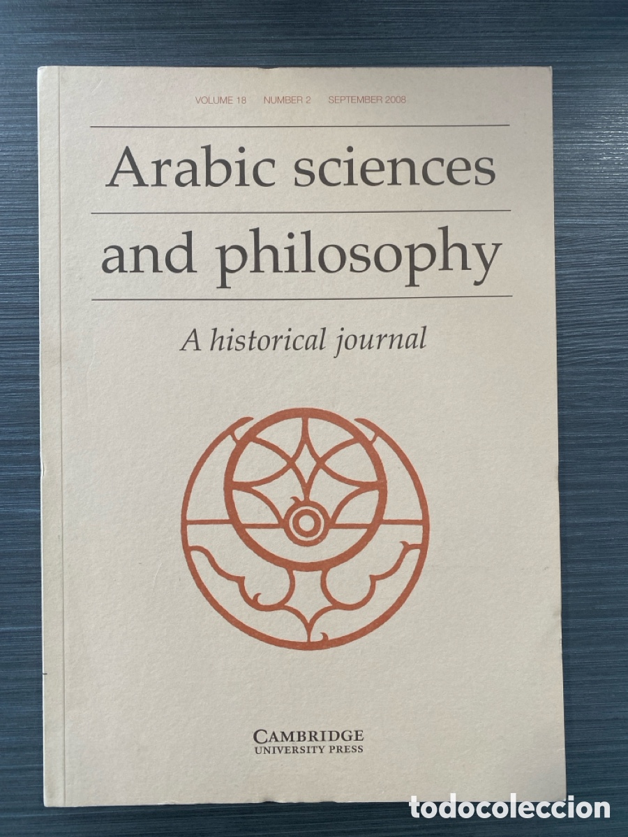 Coleccionismo de Revistas y Peri&oacute;dicos: Arabic Sciences and Philosophy: A Historical Journal (Vol. 18, n&ordm; 2)/2008/Cambridge University Press
