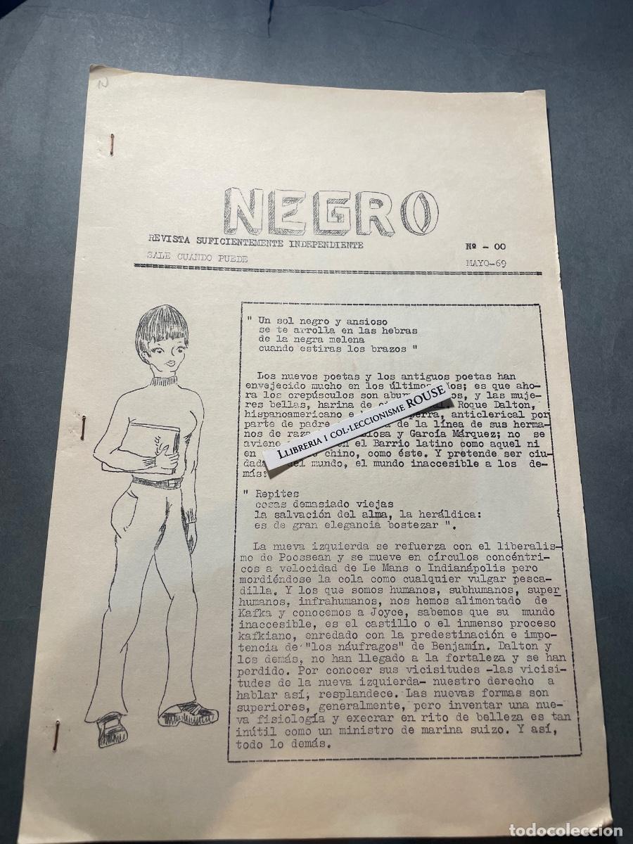 Collectionnisme de Revues et Journaux: ANTIGUA PUBLICACI&Oacute;N CICLOSTILADA - EL NEGRO - COLECCION N&ordm;00 MAYO 1969 - REVISTA SUFICIENTEMENTE IND