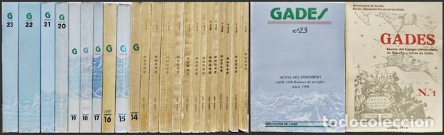 Coleccionismo de Revistas y Peri&oacute;dicos: REVISTA GADES COL. UNIVERSITARIO DE FILOSOFIA Y LETRAS DE CADIZ 1978-1999-23 REVISTAS - A-CA-4323