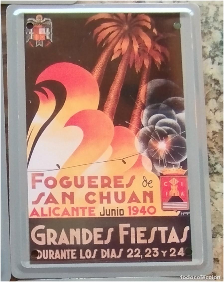 Sammeln von Zeitschriften und Zeitungen: HOGUERAS DE SAN JUAN ALICANTE REPRODUCCION CARTEL EN METAL FOGUERES DE SANT JUAN DEL A&Ntilde;O 1940 MIDE