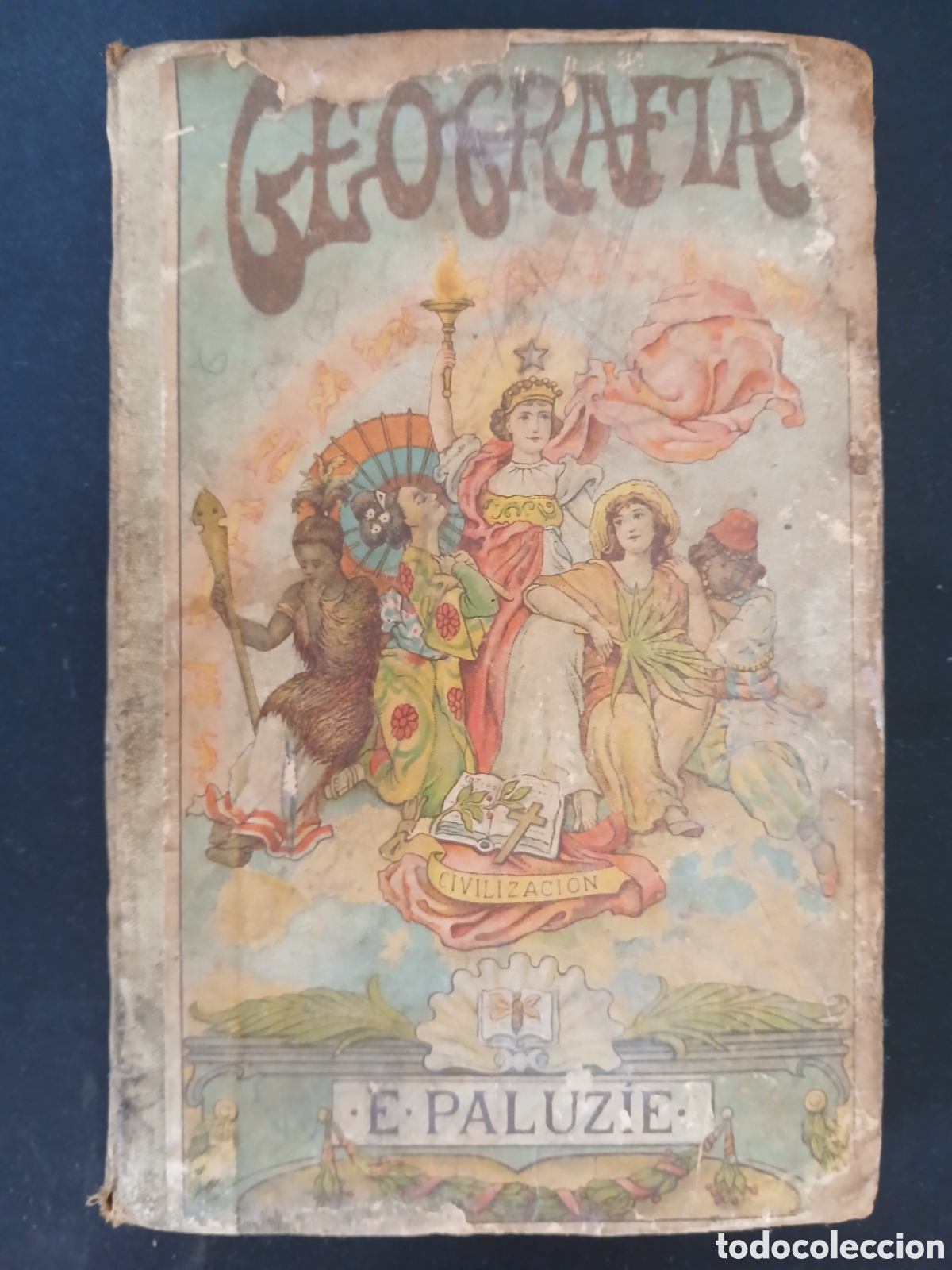 Coleccionismo de Revistas y Peri&oacute;dicos: Libro de geografia de E. Paluzie a&ntilde;o 1907.