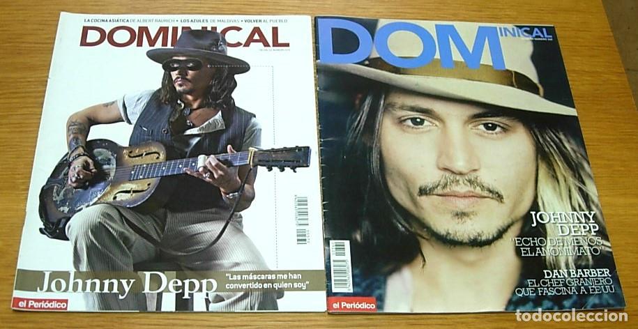 Coleccionismo de Revistas y Peri&oacute;dicos: Lote 2 Revistas JOHNNY DEPP Dominical 2009 + Dominical 2013