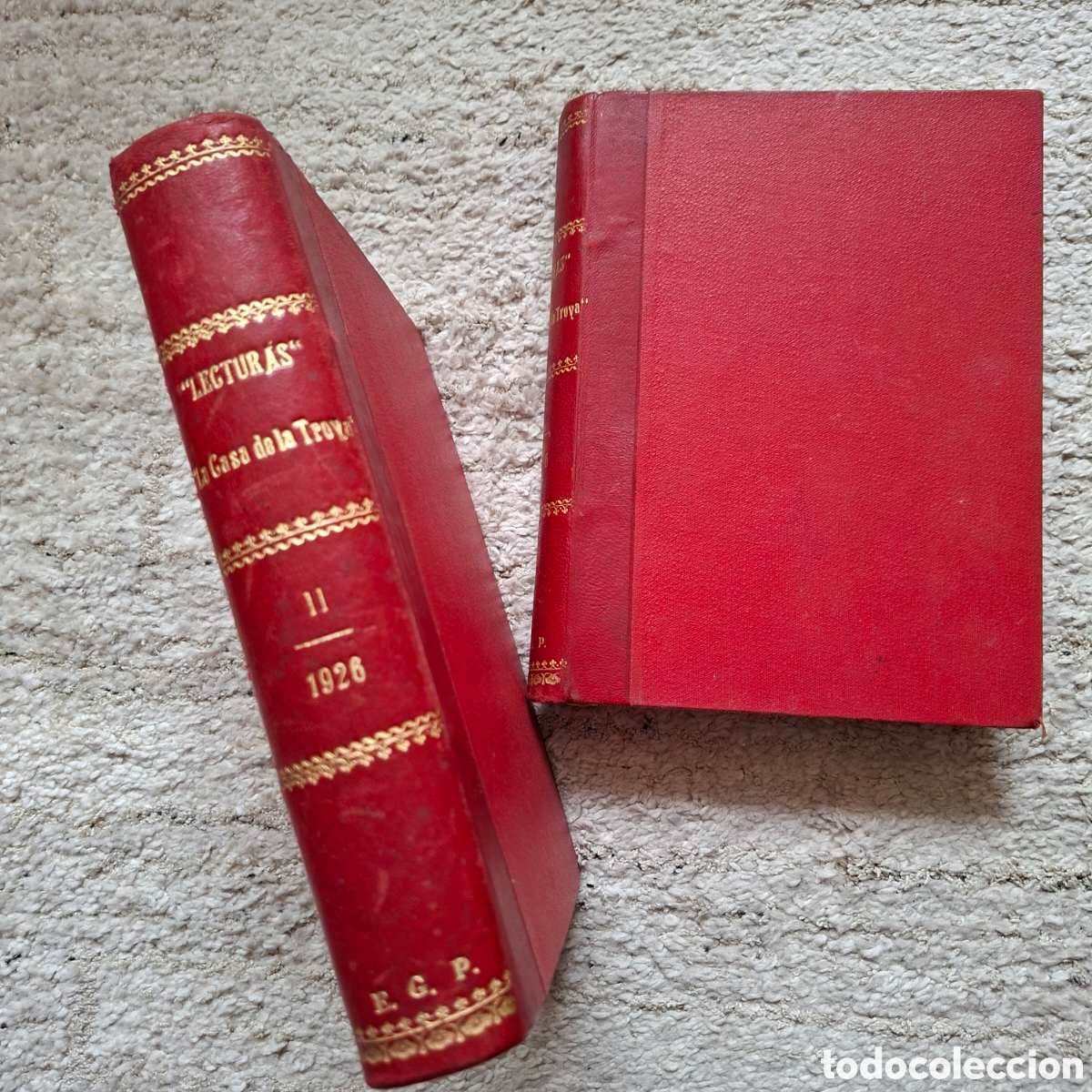 Coleccionismo de Revistas y Peri&oacute;dicos: Revista Lecturas a&ntilde;o completo 1926. Dos tomos. Media piel.