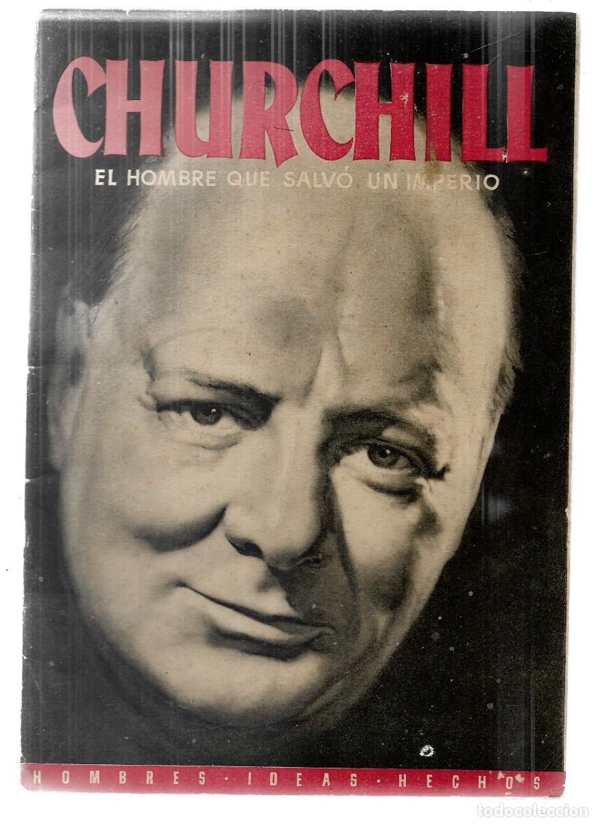 Coleccionismo de Revistas y Peri&oacute;dicos: 2 REVISTA HOMBRES - IDEAS . HECHOS ROOSEVELT Y CHURCHILL 1945