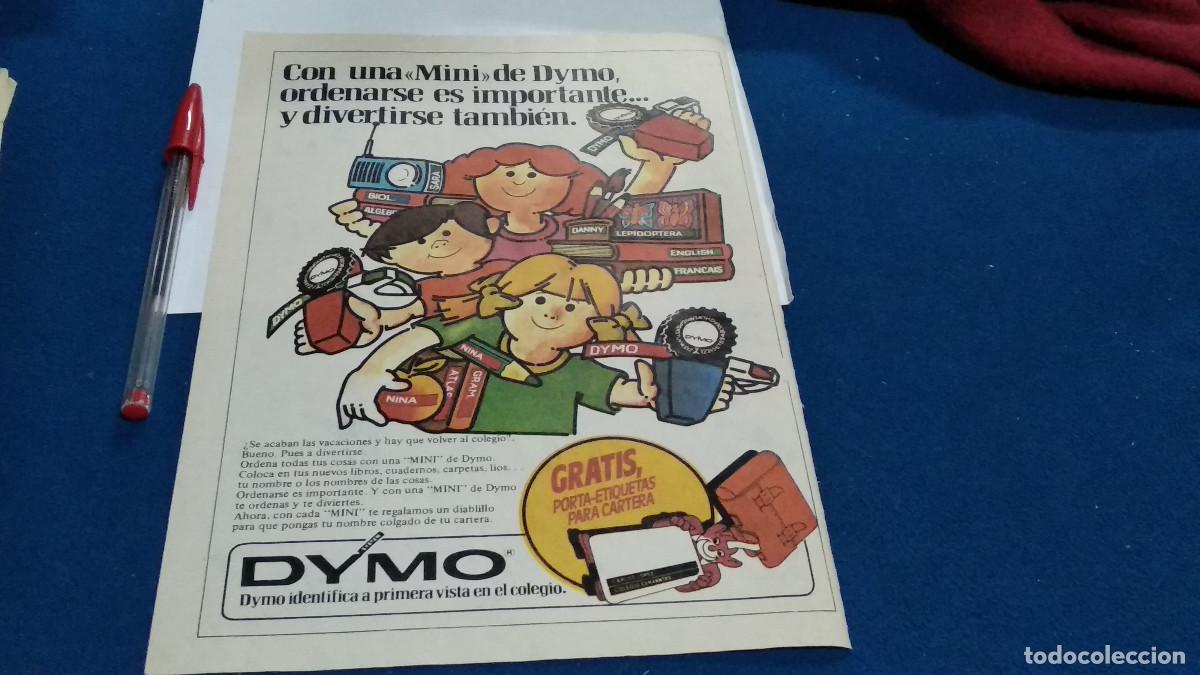 Coleccionismo de Revistas y Peri&oacute;dicos: Anuncio - Publicidad de Revista HOJA - DYMO / ETIQUETAS - 1980