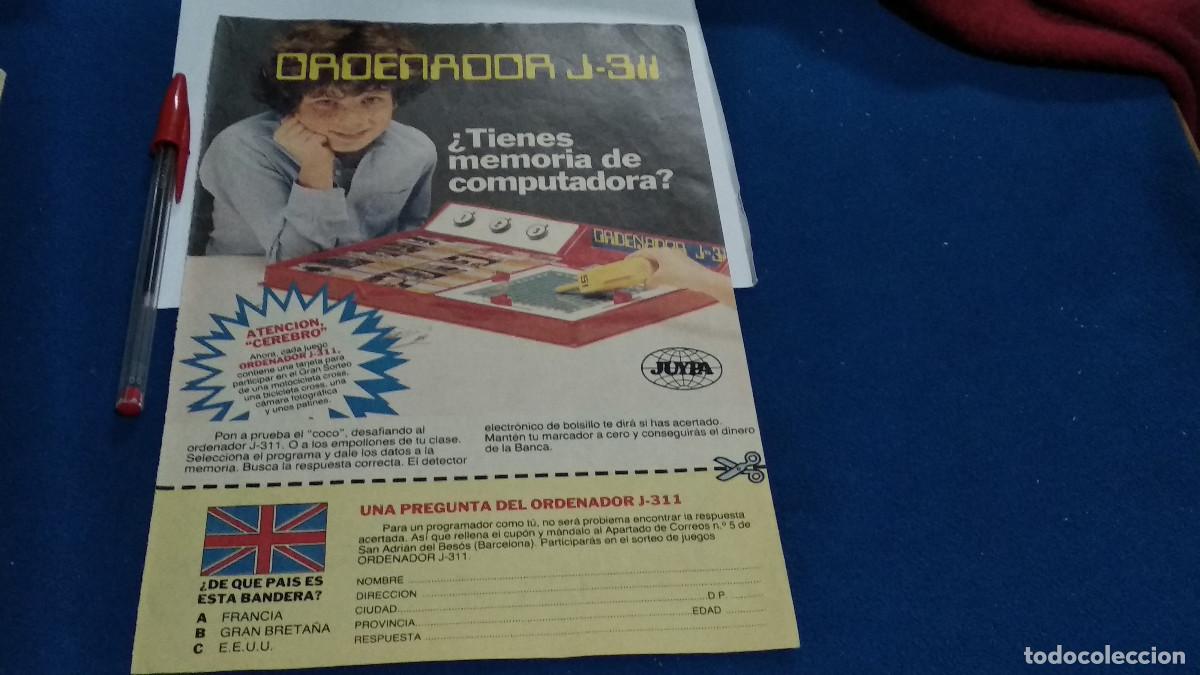 Coleccionismo de Revistas y Peri&oacute;dicos: Anuncio - Publicidad de Revista HOJA - ORDENADOR J-311 DE JUYPA - 1980