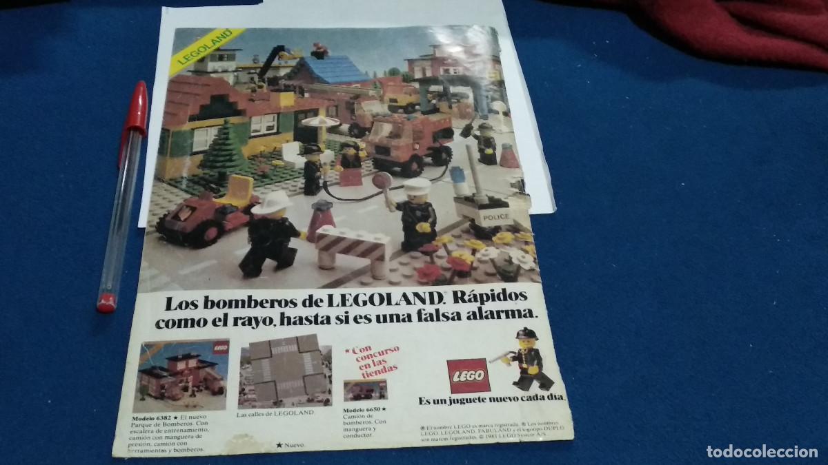 Coleccionismo de Revistas y Peri&oacute;dicos: Anuncio - Publicidad de Revista HOJA -LEGO / BOMBEROS DE LEGOLAND - 1981