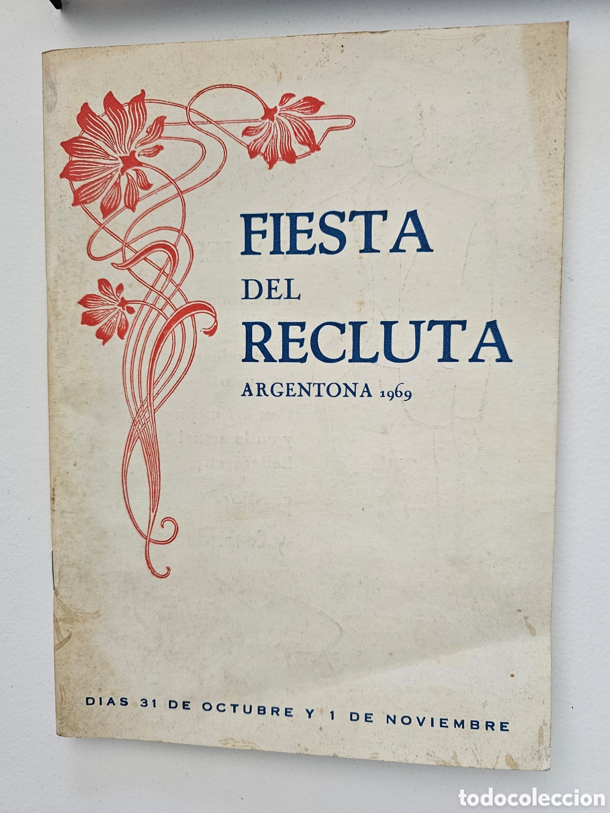 Coleccionismo de Revistas y Peri&oacute;dicos: Librito de La Fiesta del recluta 1969 Argentona Clavel, Costa Fit&eacute; Cabrespina