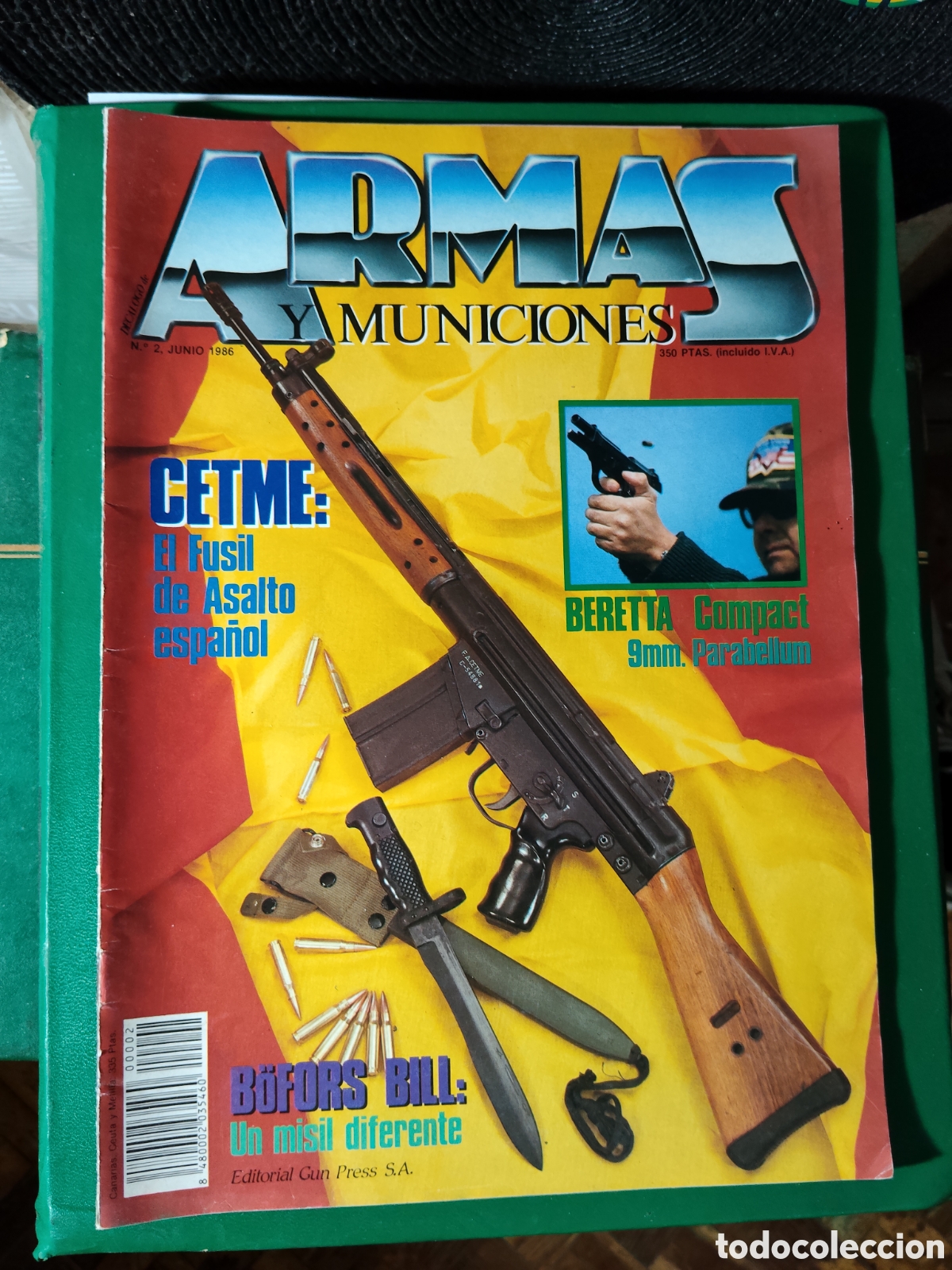 Coleccionismo de Revistas y Peri&oacute;dicos: ARMAS Y MUNICIONES N&deg; 2 CETME ESPA&Ntilde;OL. BERETTA COMPACT, B&Ouml;FORS BILL. SCHLIEPER, EMBLEMAS MILITARES