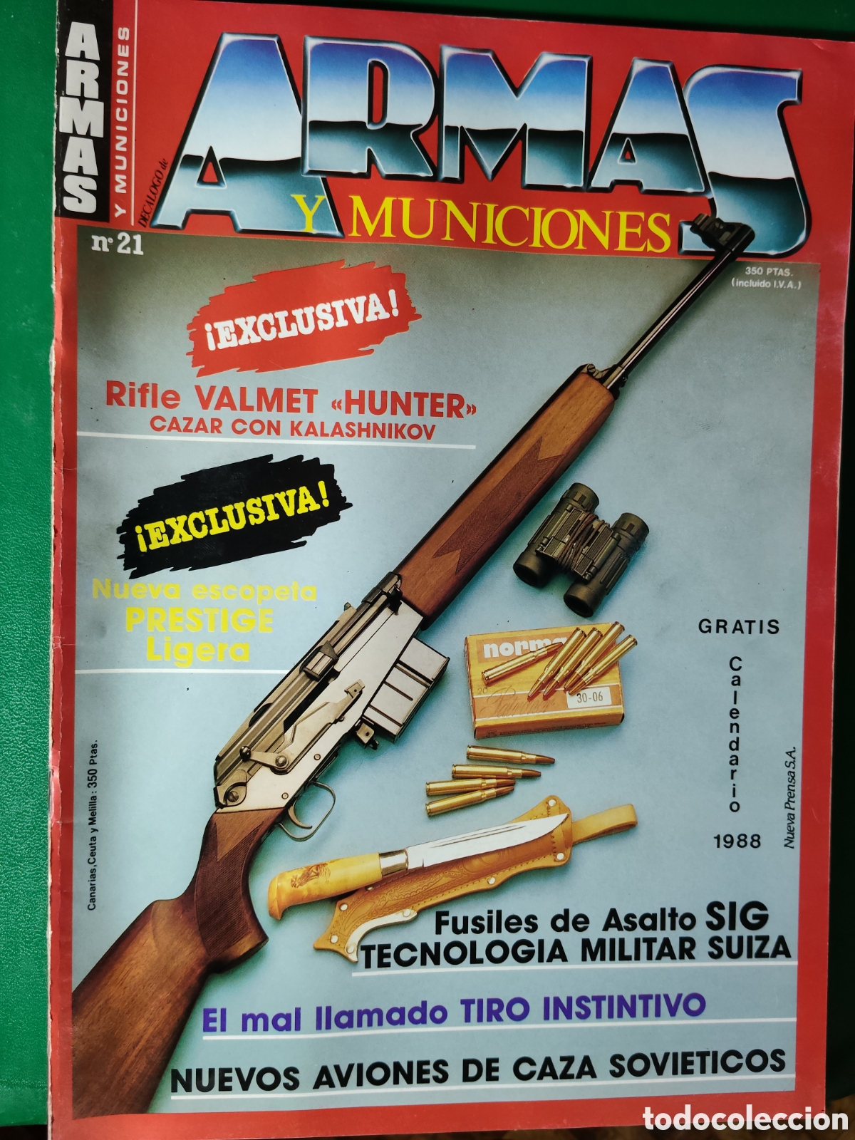 Coleccionismo de Revistas y Peri&oacute;dicos: ARMAS Y MUNICIONES N&deg;21 con calendario