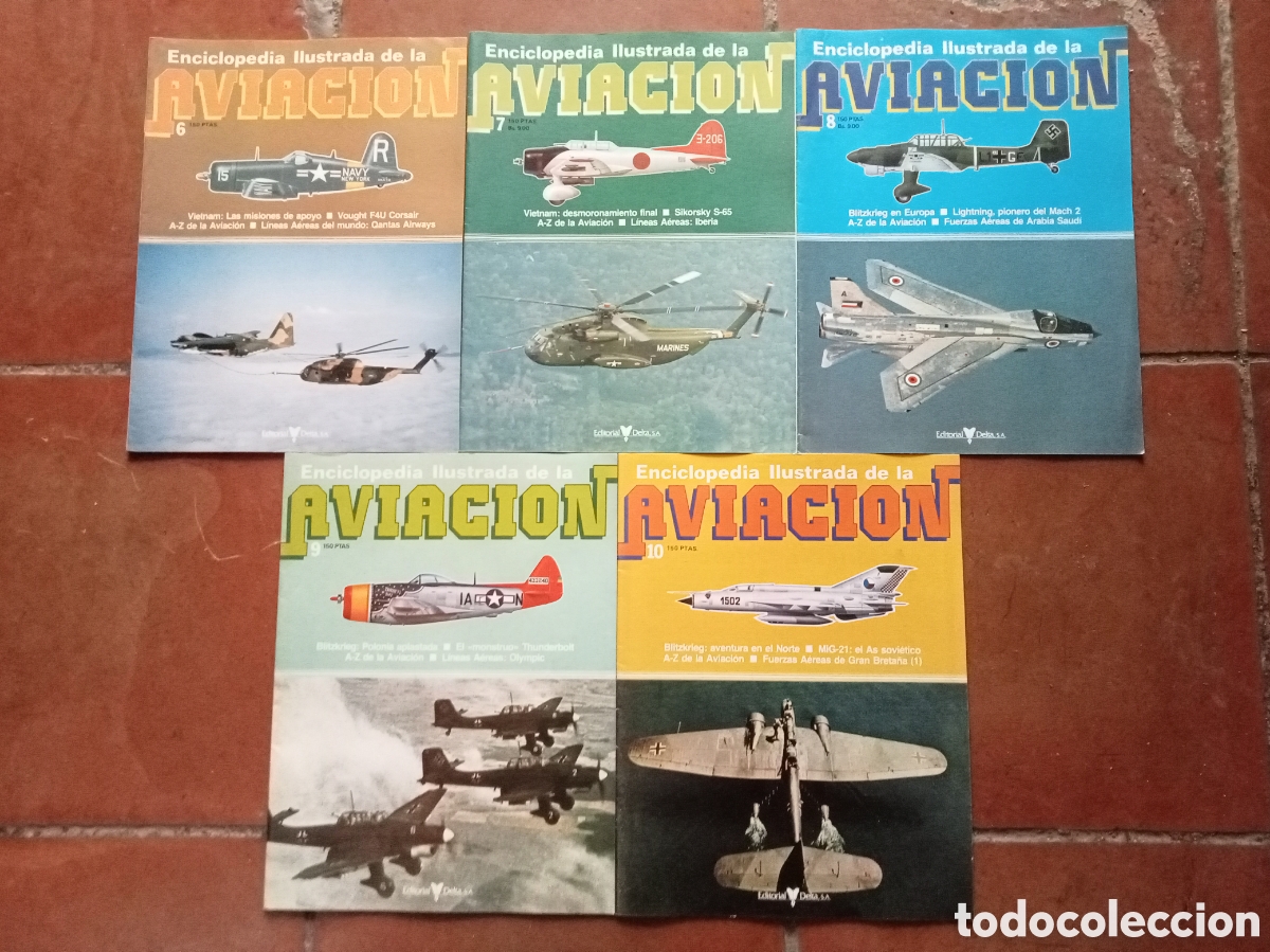 Coleccionismo de Revistas y Peri&oacute;dicos: enciclopedia ilustrada de la aviacion 6,7,8,9,10