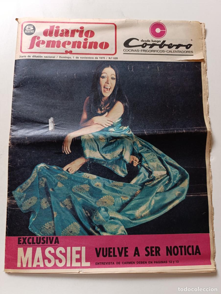 Coleccionismo de Revistas y Peri&oacute;dicos: Revista DIARIO FEMENINO 628 Massiel Fernando Rey Mar&iacute;a Luisa Merlo Judy Garland Beatles Romy Schneid
