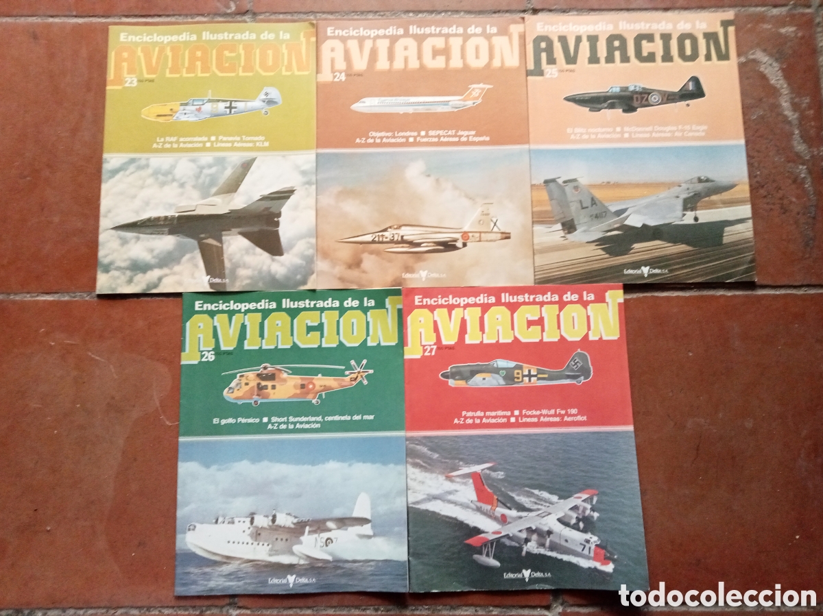 Coleccionismo de Revistas y Peri&oacute;dicos: enciclopedia ilustrada de la aviacion 23,24,25,26,27