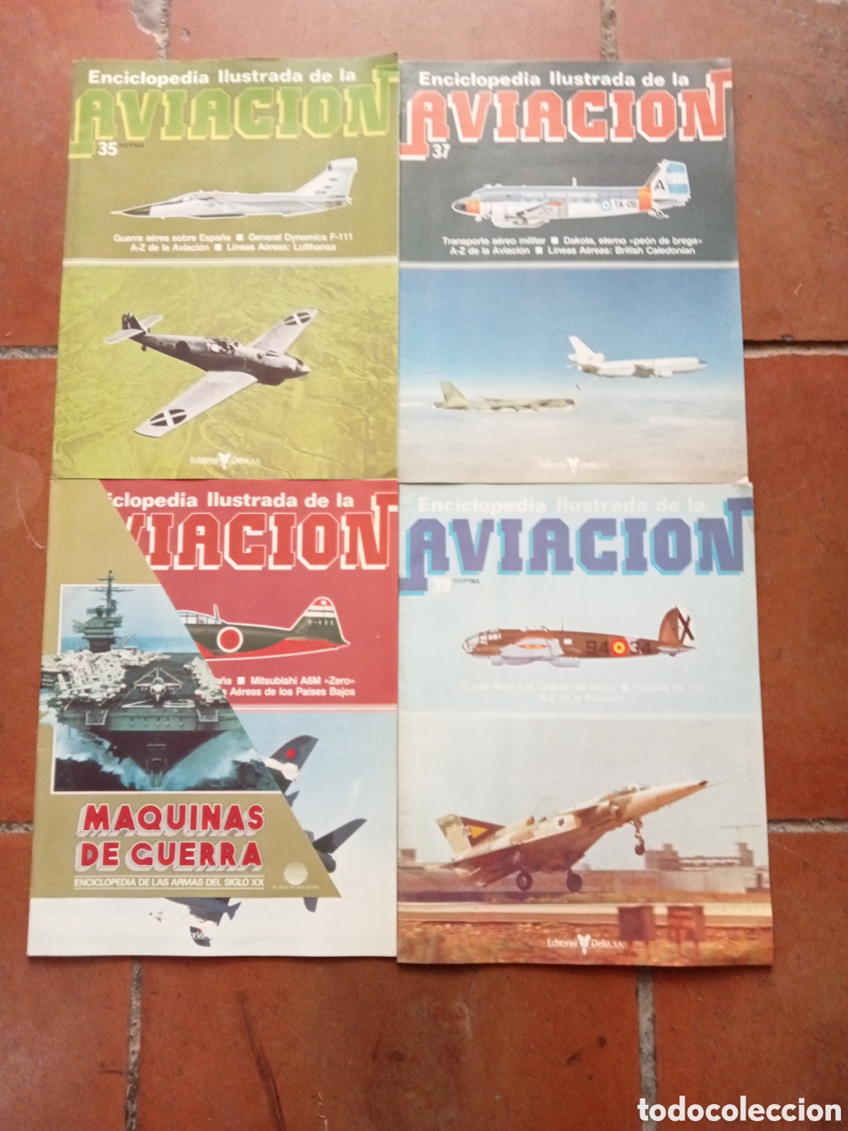 Coleccionismo de Revistas y Peri&oacute;dicos: enciclopedia ilustrada de la aviacion 35,37,38,39