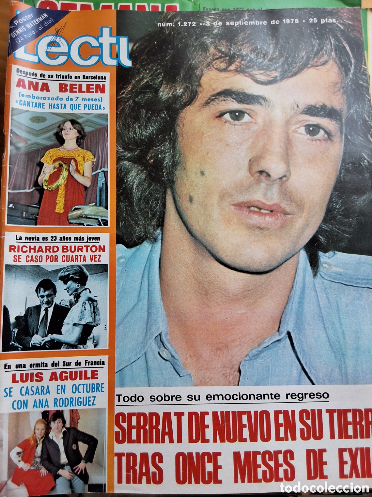 Coleccionismo de Revistas y Peri&oacute;dicos: Lecturas revista actualidad (3/9/1976) Serrato Ana Belen Burton p&oacute;ster D. Waterman
