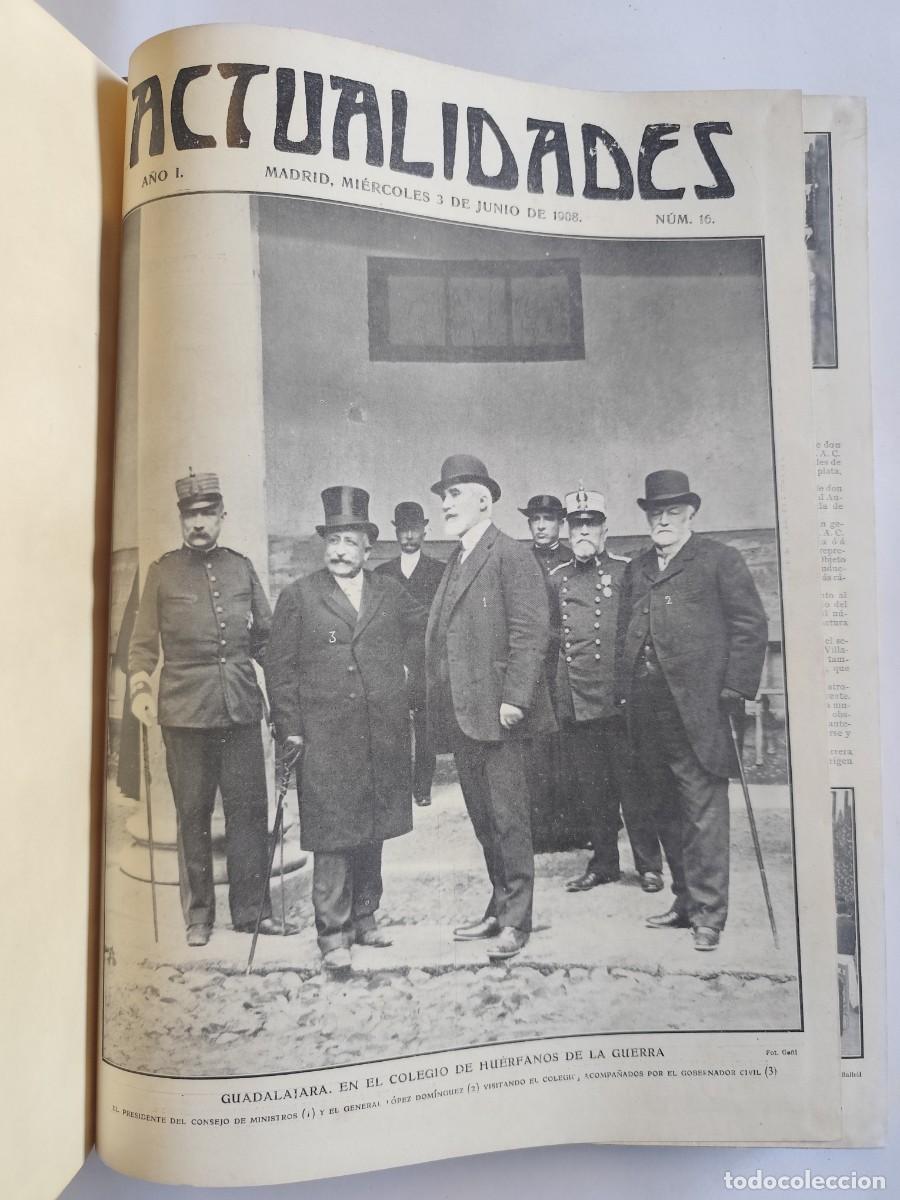 Coleccionismo de Revistas y Peri&oacute;dicos: TOMO ACTUALIDADES SEMANA ILUSTRADA A&Ntilde;O 1908 TOMO 1 , DEL NUM. 16 AL 46, MUCHOS ARTICULOS DE LA EPOCA